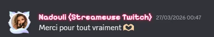 Message de remerciement Nadouli