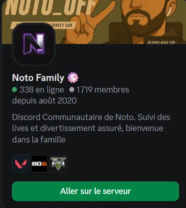 Aperçu général du serveur Noto
