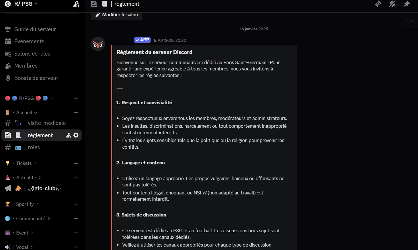 Règlement R/PSG