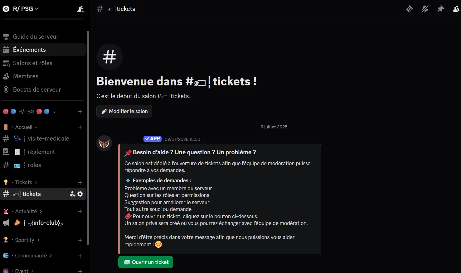 Système de tickets R/PSG