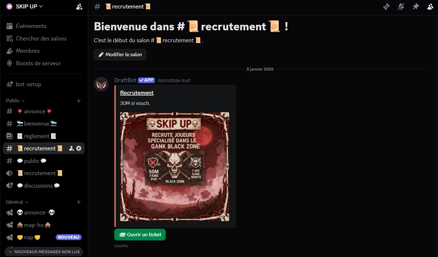 Recrutement Skip Up